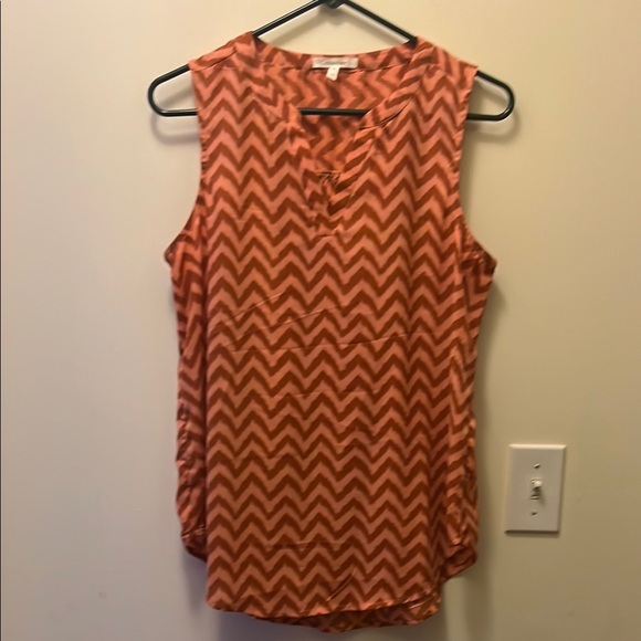 Maurices orange chevron Sleeveless Blouse - size medium - Picture 1 of 8